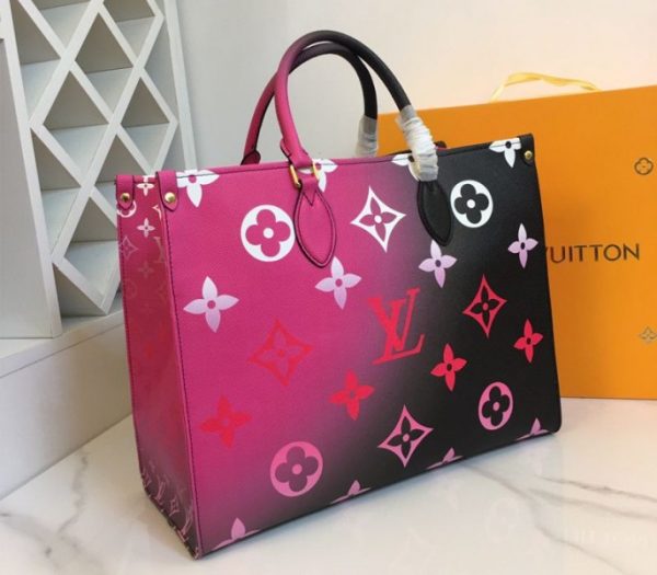 Replica Louis Vuitton Spring 2022 Onthego GM Tote In Midnight Fuchsia - Image 3