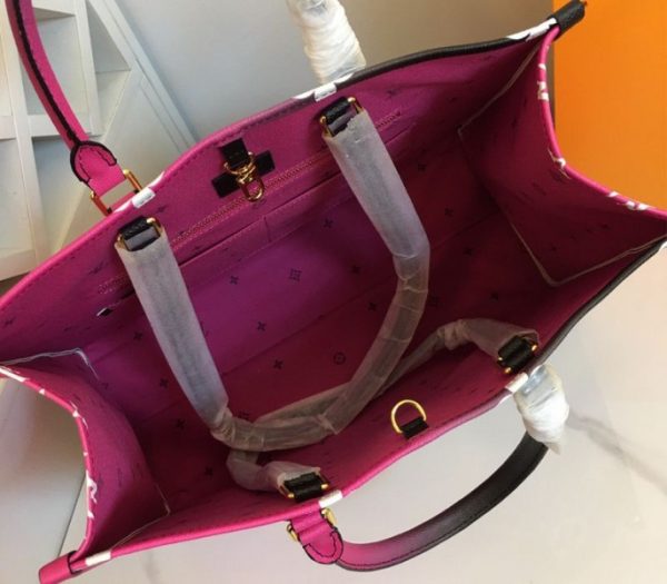 Replica Louis Vuitton Spring 2022 Onthego GM Tote In Midnight Fuchsia - Image 8