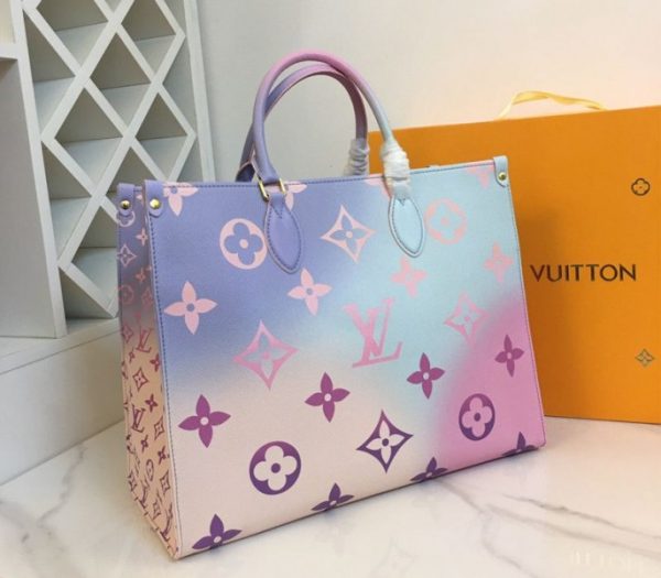 Replica Louis Vuitton Spring 2022 Onthego GM Tote In Sunrise Pastel - Image 3