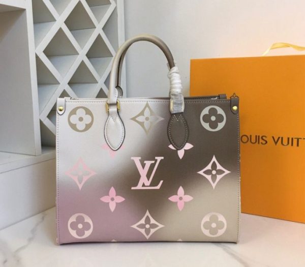 Replica Louis Vuitton Spring 2022 Onthego MM Tote In Sunset Kaki