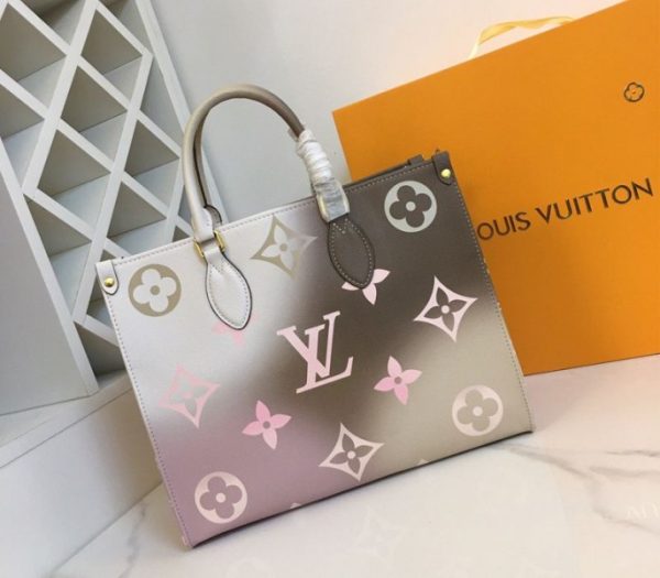 Replica Louis Vuitton Spring 2022 Onthego MM Tote In Sunset Kaki - Image 2