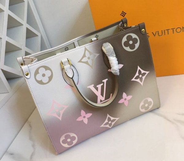 Replica Louis Vuitton Spring 2022 Onthego MM Tote In Sunset Kaki - Image 4