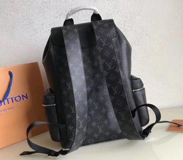 Replica Louis Vuitton Taiga Leather Outdoor Backpack In Eclipse Black - Image 3