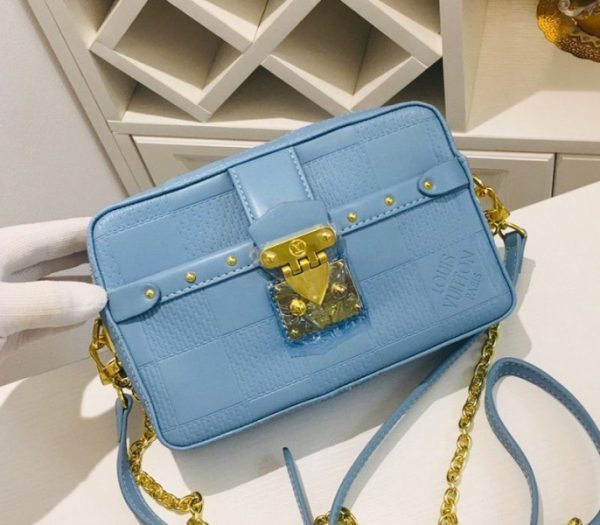 Replica Louis Vuitton Troca PM Bag In Glacier Blue - Image 2