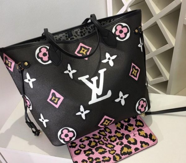 Replica Louis Vuitton Wild At Heart Neverfull MM Bag In Black - Image 3