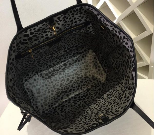 Replica Louis Vuitton Wild At Heart Neverfull MM Bag In Black - Image 6