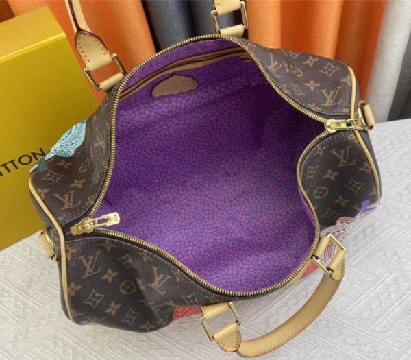 Replica Louis Vuitton X YK Monogram Canvas Keepall 45 Luggage In Pumpkin - Image 6