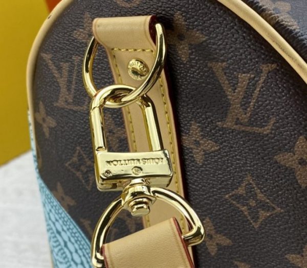 Replica Louis Vuitton X YK Monogram Canvas Keepall 45 Luggage In Pumpkin - Image 9