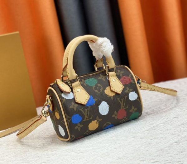 Replica Louis Vuitton X YK Monogram Canvas Nano Speedy Handbag - Image 2