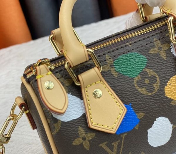 Replica Louis Vuitton X YK Monogram Canvas Nano Speedy Handbag - Image 8