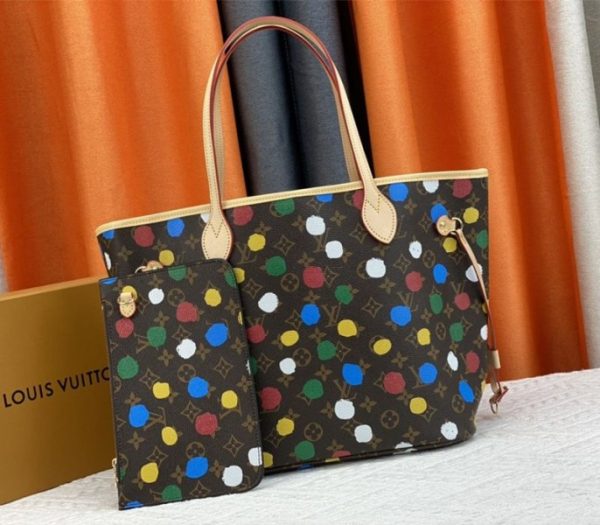 Replica Louis Vuitton X YK Monogram Canvas Neverfull MM Tote