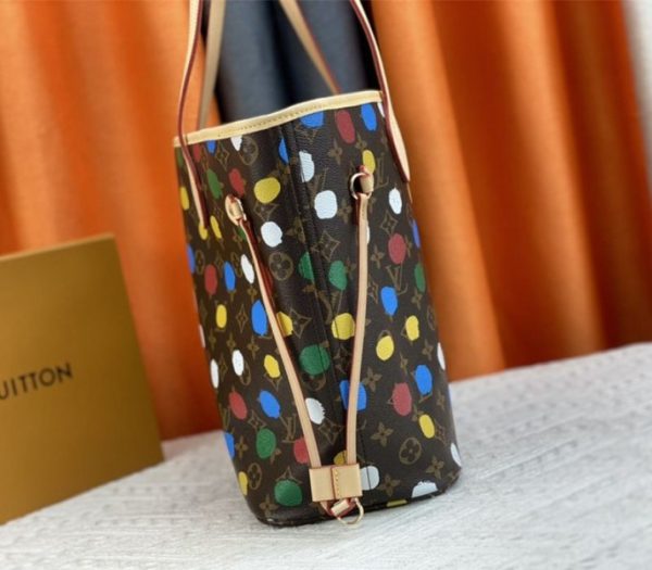 Replica Louis Vuitton X YK Monogram Canvas Neverfull MM Tote - Image 3