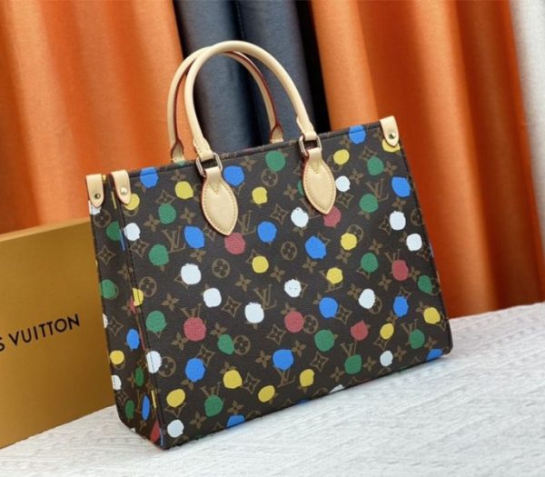 Replica Louis Vuitton X YK Monogram Canvas Onthego MM Tote - Image 2