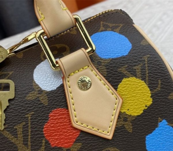 Replica Louis Vuitton X YK Monogram Canvas Speedy 20 Handbag - Image 9