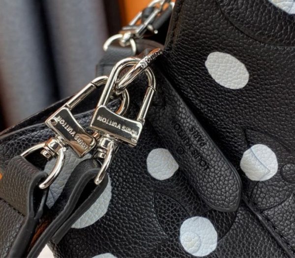 Replica Louis Vuitton X YK NeoNoe MM Black Tote In White Infinity Dots - Image 9