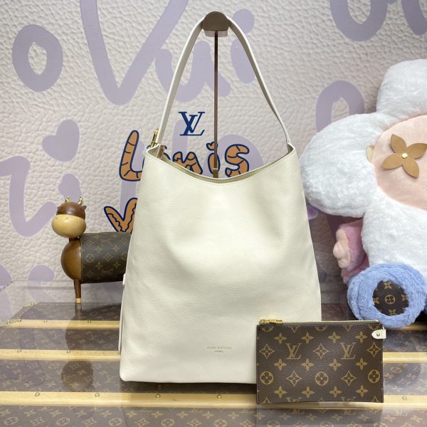 Louis Vuitton LV M25022 white Low Key Hobo medium handbag